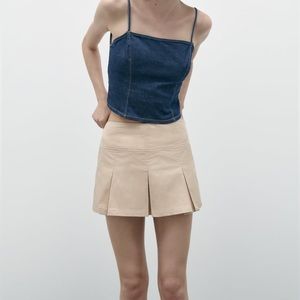 ZARA pleated mini skort NWOT